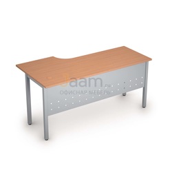 Мебель для персонала Стол криволинейный на металлических опорах правый 2МК.146