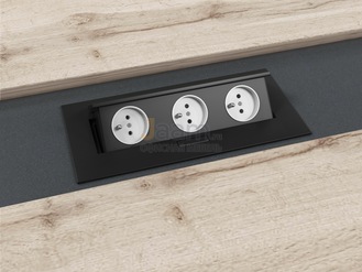 Кабинет руководителя Центральная вставка стола переговора с блоком розеток Т-112