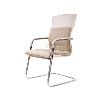 Офисный стул Берлин/В комб. Кожа нестандартная/база хром