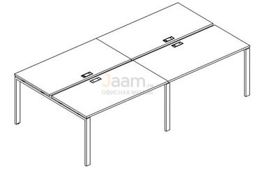 Мебель для персонала Рабочая станция на металлокаркасе UNO Б1 174-2 БП