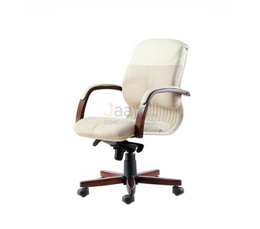 Кресло для руководителя Мара/Д комб. Кожа стандартная/база дерево