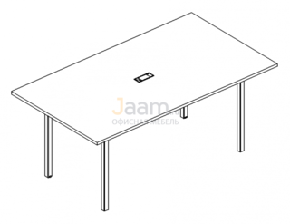 Стол для переговоров Стол для переговоров на металлокаркасе DUE Б2 121 БП