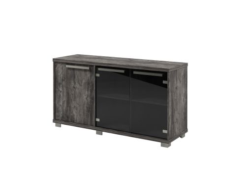 Шкаф низкий трехсекционный левый Vestar Z-13-12л 1556x500x832 (Сосна Пасадена/Бетон Чикаго)