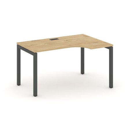 Стол рабочий эргономичный SN-5P.SPA-002(R) (1580х600/980х750) (Тиквуд Светлый/Металл Антрацит)