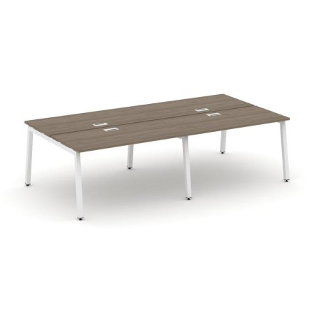 Рабочая станция 2-х сторонняя SN-5A.DRS-042 (2360х1432х750) (Вяз Благородный/Металл Белый)