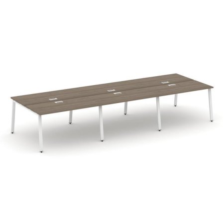 Рабочая станция 2-х сторонняя SN-6A.DRS-063 (4140х1232х750) (Вяз Благородный/Металл Белый)