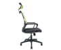 Кресло офисное / Бит / черный пластик / зеленая сетка / черная ткань