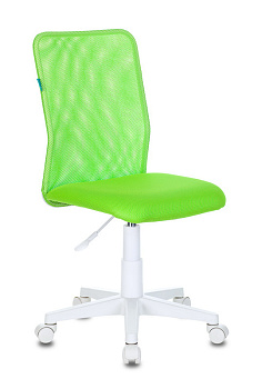 Кресло детское KD-9 салатовый TW-03А TW-18 сетка/ткань крестов. пластик пластик белый