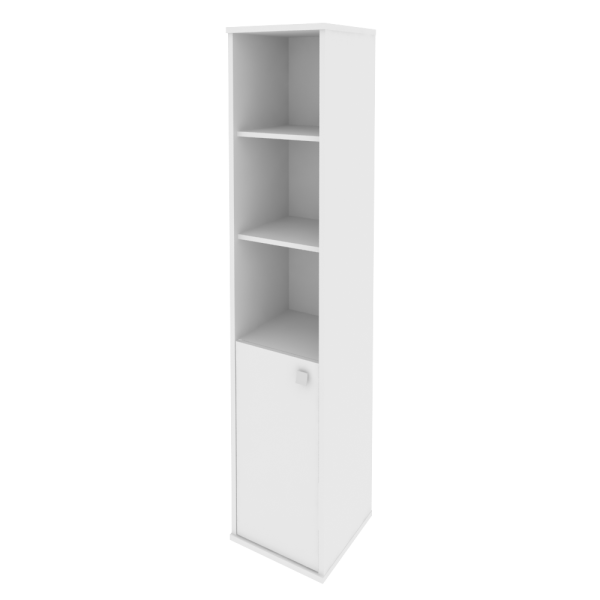 Шкаф высокий узкий, левый Style Л.СУ-1.1Л 412x410x1980 (Белый)