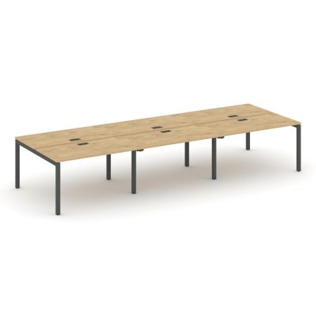 Рабочая станция 2-х сторонняя SN-5P.DRS-073 (4140х1432х750) (Тиквуд Светлый/Металл Антрацит)