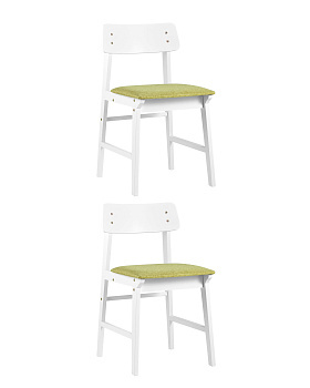 Стул ODEN WHITE оливковый 2 шт,