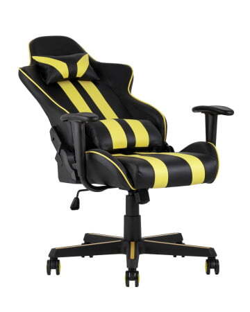 Кресло игровое TopChairs Camaro желтое (Геймерское кресло Camaro желтый)