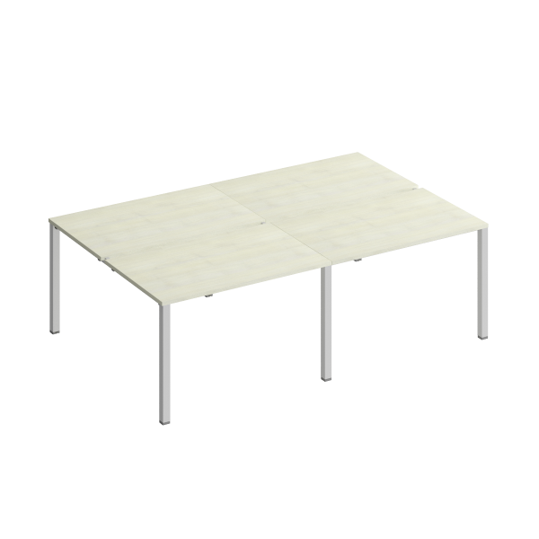 Рабочая станция на металлокаркасе КФ (4х160) Комфорт КФ К.1146-2 3200x1540x750 (Дуб шамони светлыйСерый)