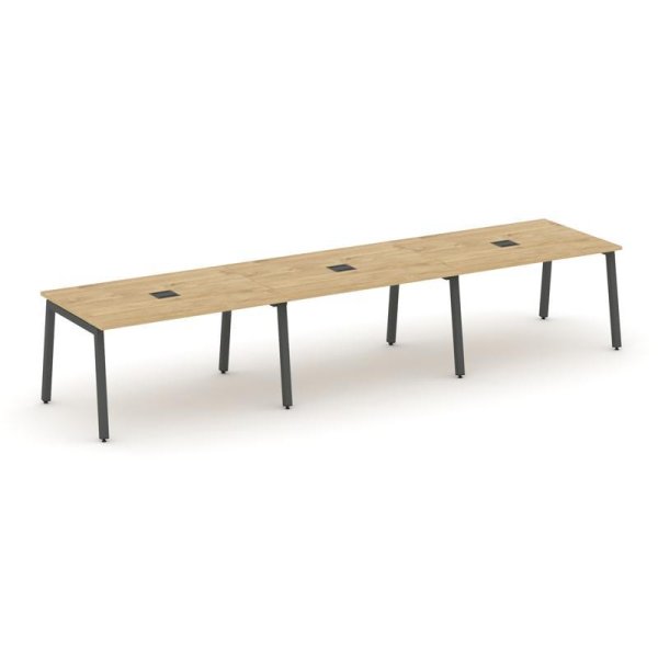 Стол переговорный SN-5A.SPRG-024 (4740х980х750) (Тиквуд Светлый/Металл Антрацит)