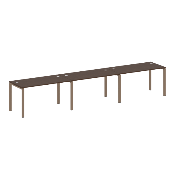 Рабочая станция на 3 раб. места Metal System Style БП.СМ-3.3 4200x720x750 (Венге Цаво/Мокко металл)