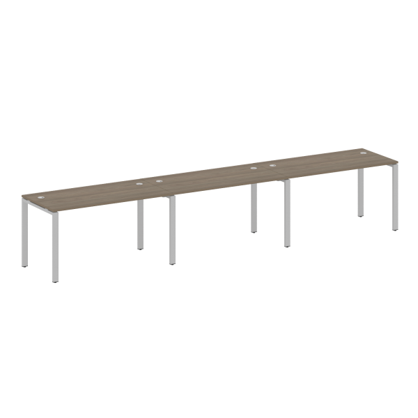 Рабочая станция на 3 раб. места Metal System Style БП.СМ-3.3 4200x720x750 (Вяз/Серый металл)