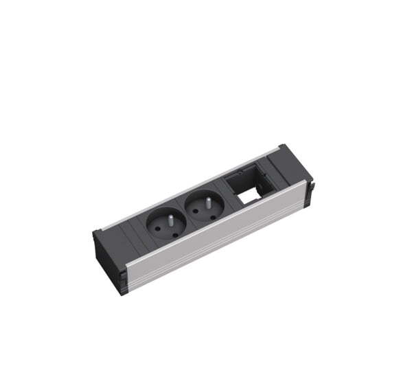 CONI small розетблок 2+1п (СЕРО-ЧЕРНЫЙ)
