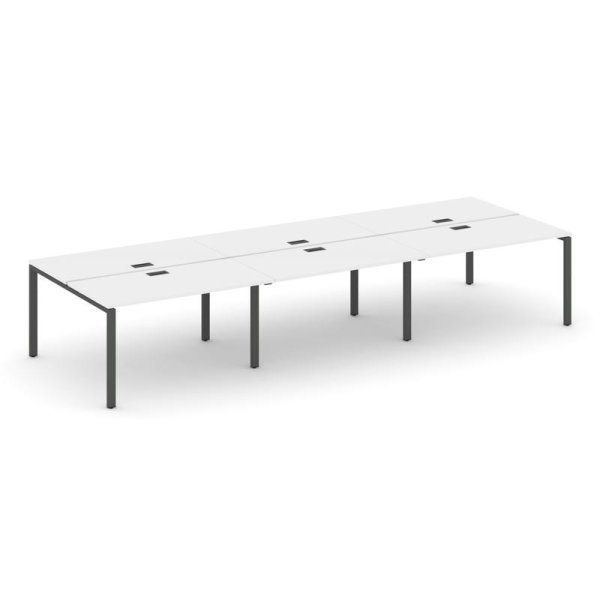 Рабочая станция 2-х сторонняя SN-6P.DRS-082 (3540х1632х750) (Белый/Металл Антрацит)