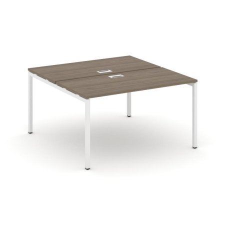 Рабочая станция 2-х сторонняя SN-4P.DRS-003 (1380х1232х750) (Вяз Благородный/Металл Белый)