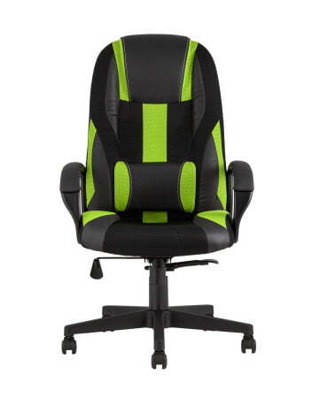 Кресло игровое TopChairs ST-CYBER 9 черный/зеленый (Геймерское кресло ST-CYBER 9 зеленый)